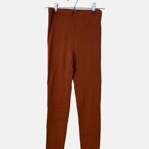 Pansy Organic Cotton Leggings; High Rise; Rust Orange Color; Size XL